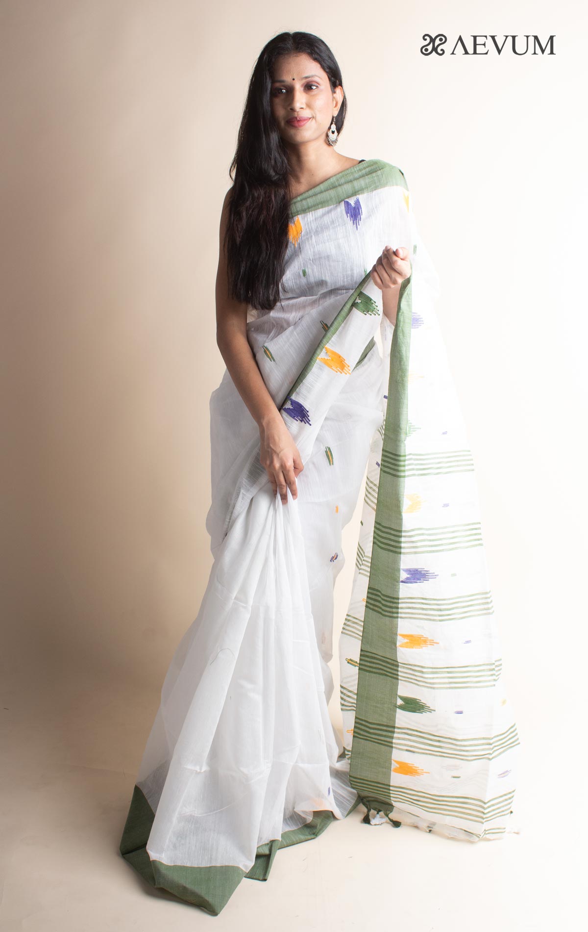 Tant Cotton Silk Bengal Handloom Saree - 3498 – AEVUM