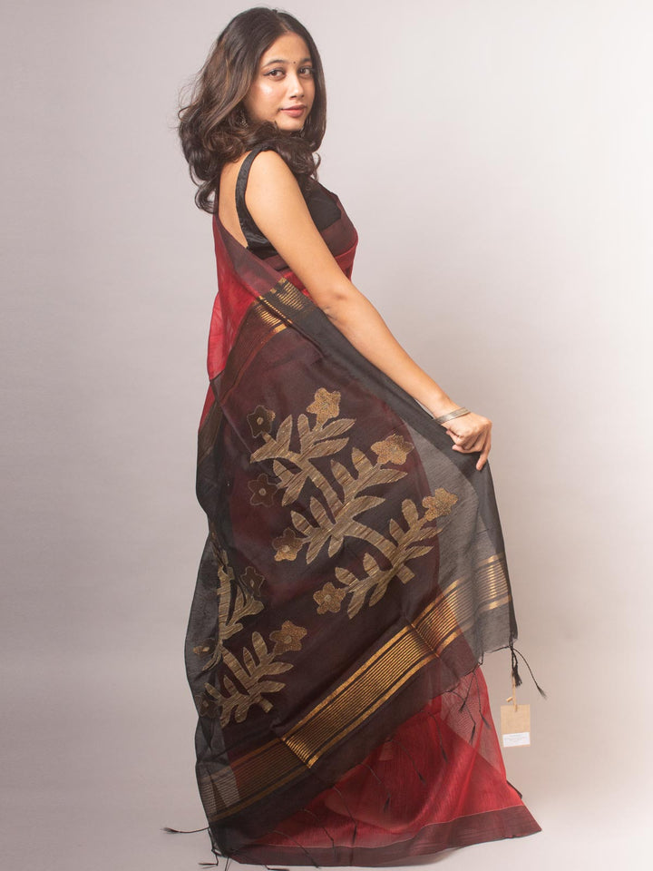 Silk Linen Saree- 0003 Saree AEVUM