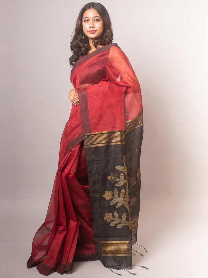 Silk Linen Saree- 0003 Saree Rana Das   