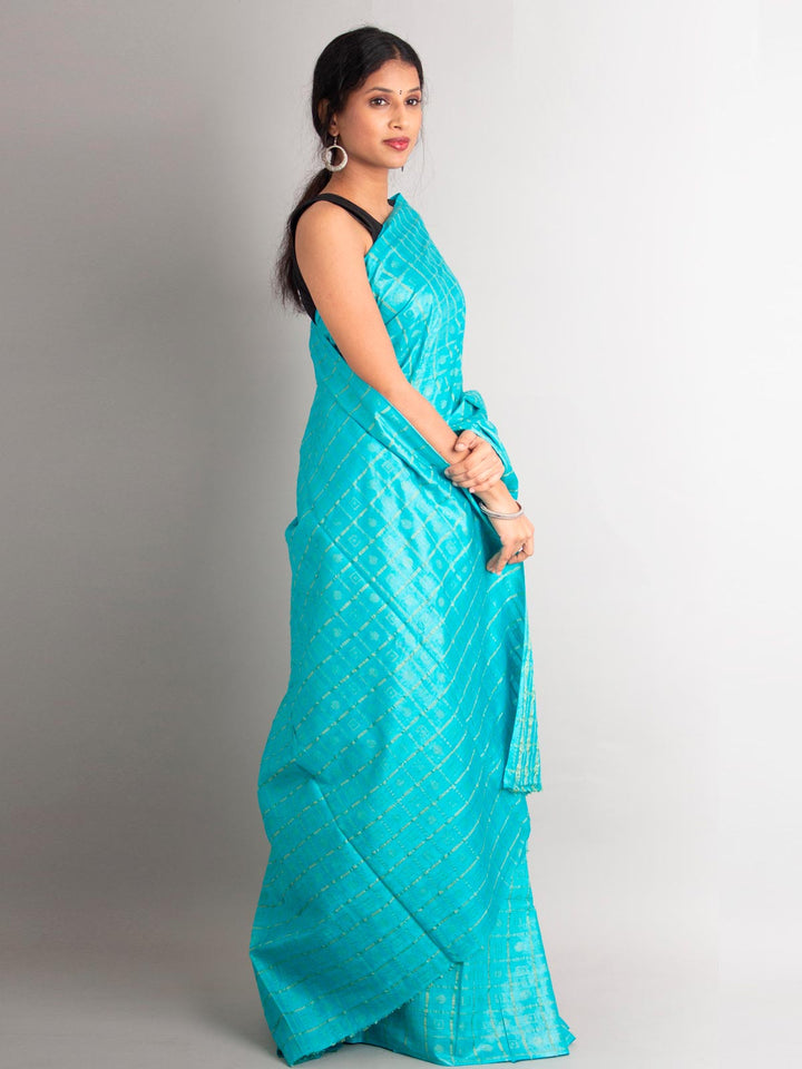 Katan Dupion Silk Saree with Blouse Piece - 0016 Saree AEVUM   