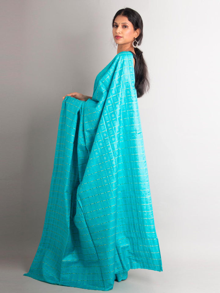 Katan Dupion Silk Saree with Blouse Piece - 0016 Saree AEVUM   