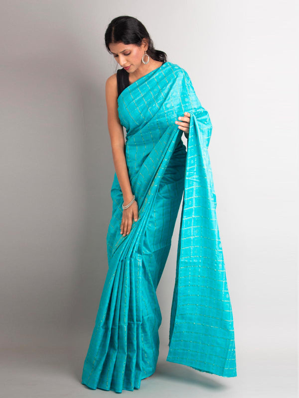 Katan Dupion Silk Saree with Blouse Piece - 0016 Saree AEVUM   