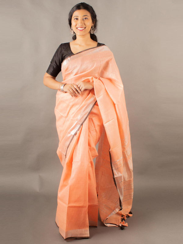 Semi Linen Saree with Blouse Piece - 0020 Saree Tausif   