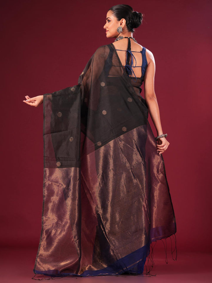 Ball Buti Matka Muslin Silk Saree - 0187 Saree AEVUM