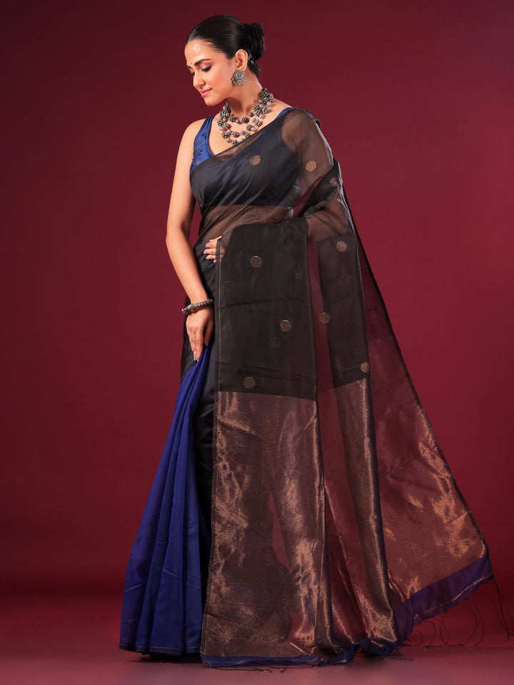 Ball Buti Matka Muslin Silk Saree - 0187 Saree AEVUM