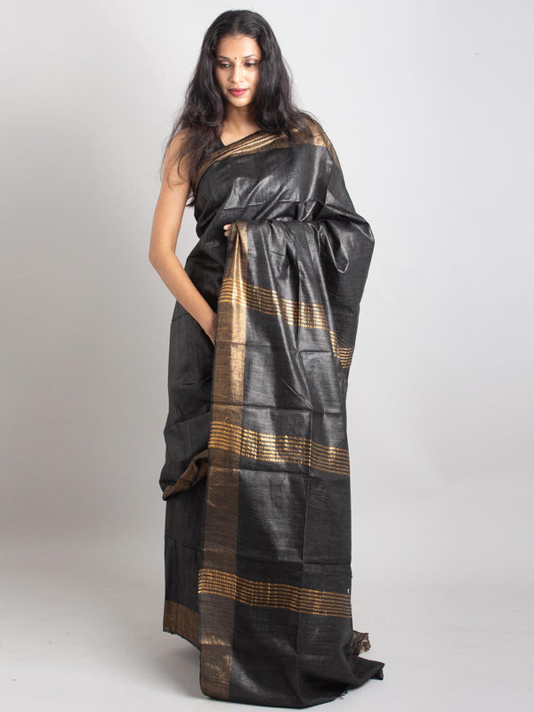 Pure Tussar Gicha Silk Saree with Silk Mark - 0406 Saree Raj   