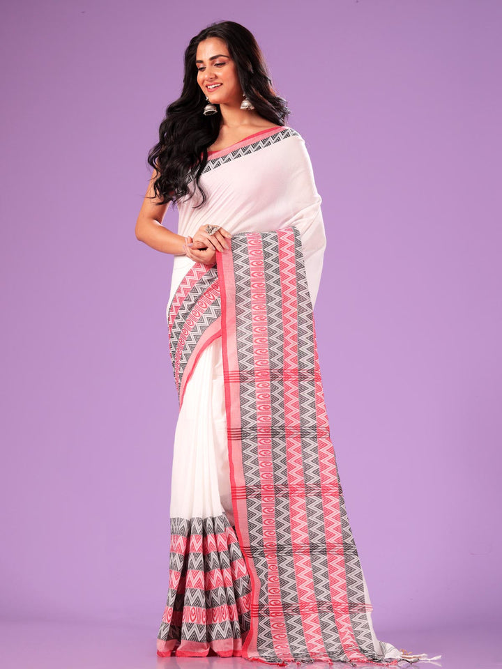 Begampuri Bengal Cotton Handloom Saree - 0432 Saree AEVUM 2