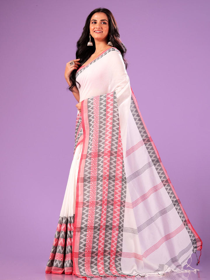 Begampuri Bengal Cotton Handloom Saree - 0432 Saree AEVUM 2