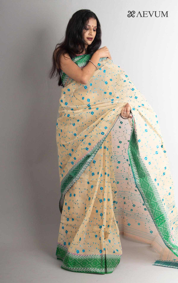 Bengal Cotton Tant Saree with Embroidery - 0471 Saree Riya's Collection   