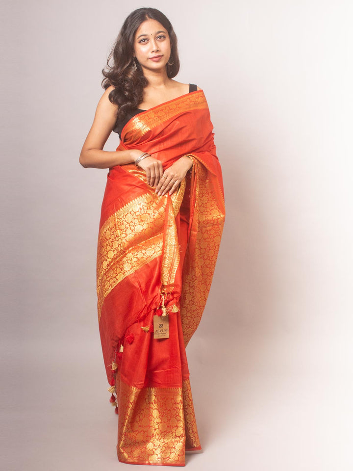 Silk Linen Banarasi Handloom Saree -0476 Saree Raj Dev Kumar   