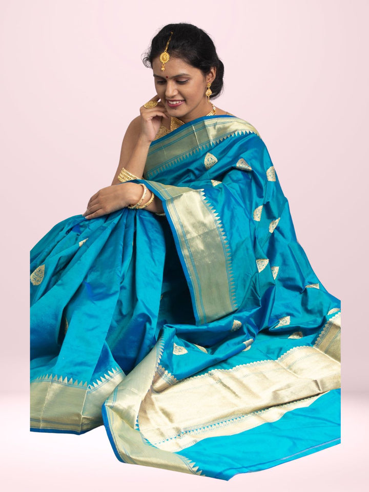 Banarasi Silk Saree with Silk Mark - 0632 Saree AEVUM 2   