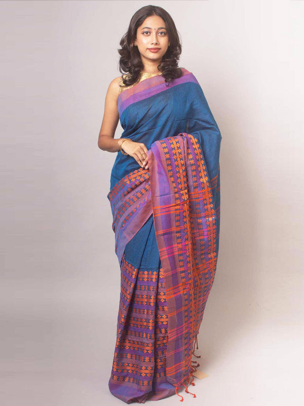 Begampuri Bengal Cotton Handloom Saree - 0764 Saree AEVUM