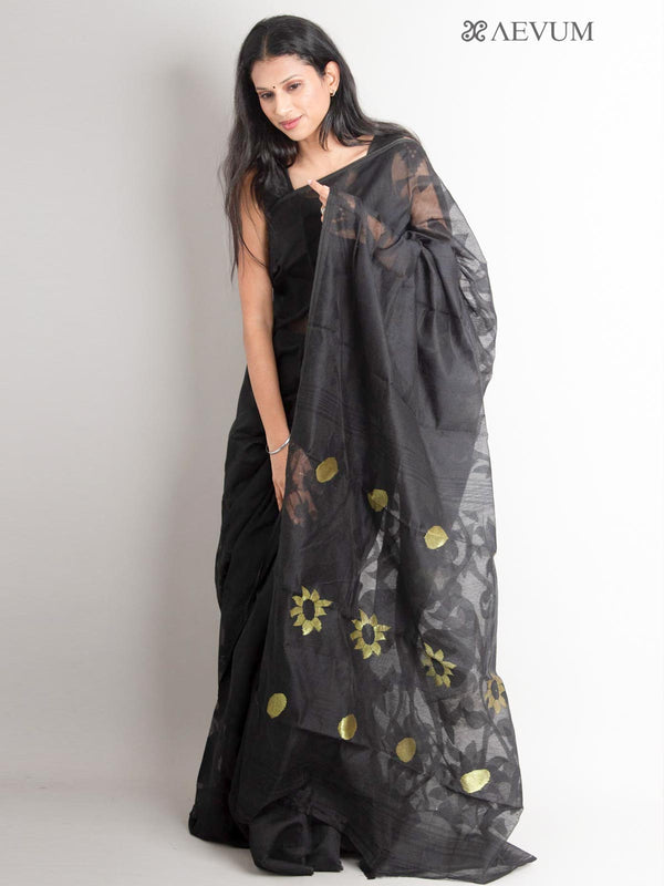 Paddo Dhakai Jamdani Saree without Blouse Piece - 0885 Saree AEVUM