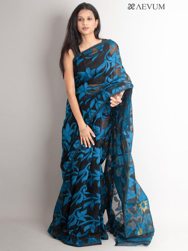 Paddo Dhakai Jamdani Saree without Blouse Piece - 0886 Saree AEVUM