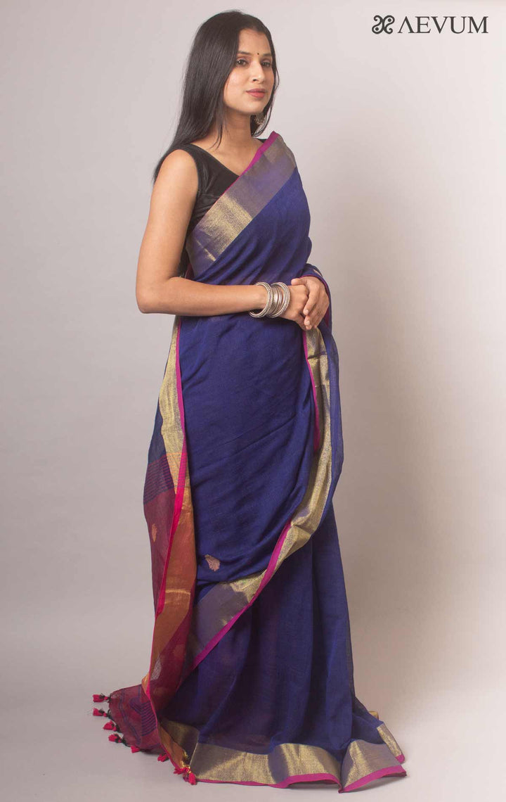 Bengal Cotton Khaadi Handloom Saree with Blouse piece - 0890 Saree Ashoke Pal   