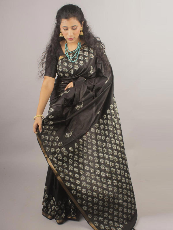 Katan Madhubani Silk Saree with Blouse Piece - 10430 Saree Raj Dev Kumar   