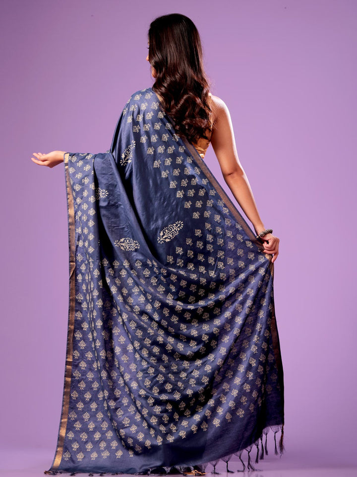 Katan Madhubani Silk Saree with Blouse Piece - 10798 Saree AEVUM