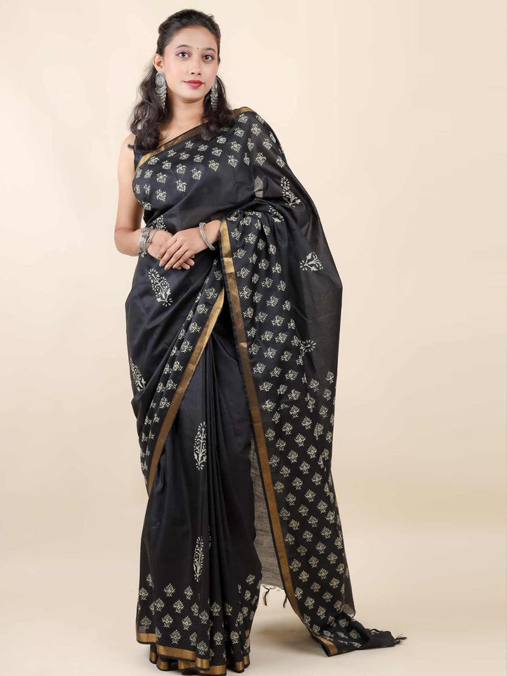 Katan Madhubani Silk Saree with Blouse Piece - 11473 Saree Tausif   