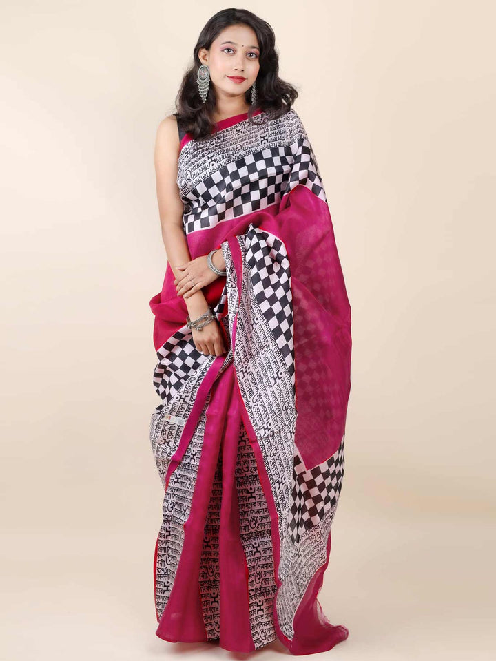 Three Ply Murshidabad Pure Silk Saree with Silk Mark - 11750 Saree Rinku Silk Cotton House   