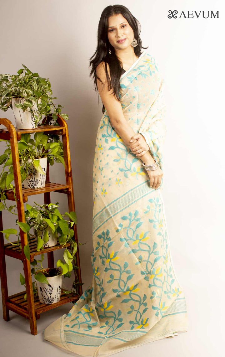 Soft Dhakai Jamdani - 11847 Saree AEVUM