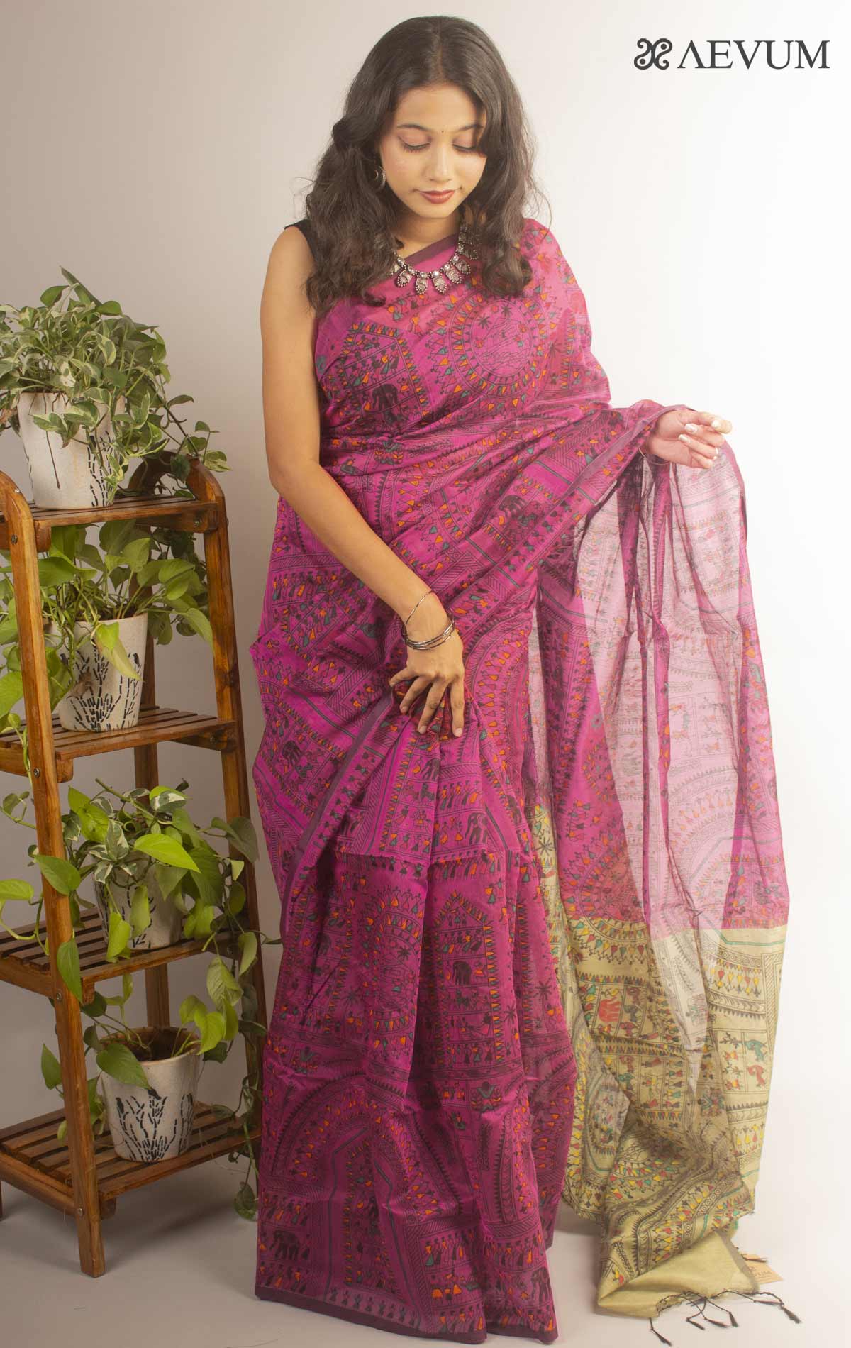 Bengal Cotton Silk Handloom Saree By Aevum - 11874 – AEVUM