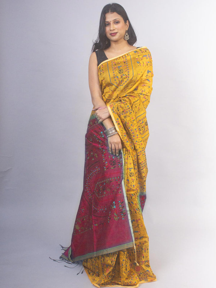 Bengal Cotton Silk Handloom Saree - 11878 Saree SSH   