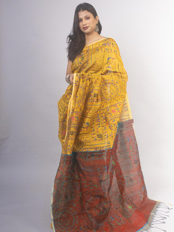 Bengal Cotton Silk Handloom Saree - 11878 Saree SSH   