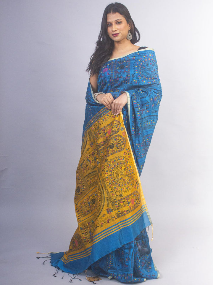 Bengal Cotton Silk Handloom Saree - 11881 Saree SSH   