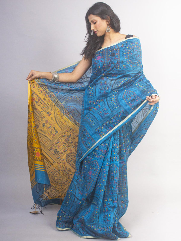 Bengal Cotton Silk Handloom Saree - 11881 Saree SSH   