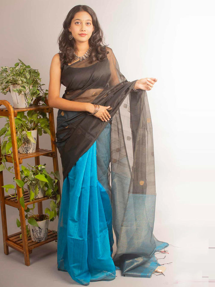 Ball Buti Matka Muslin Silk Saree - 12155 Saree AEVUM   