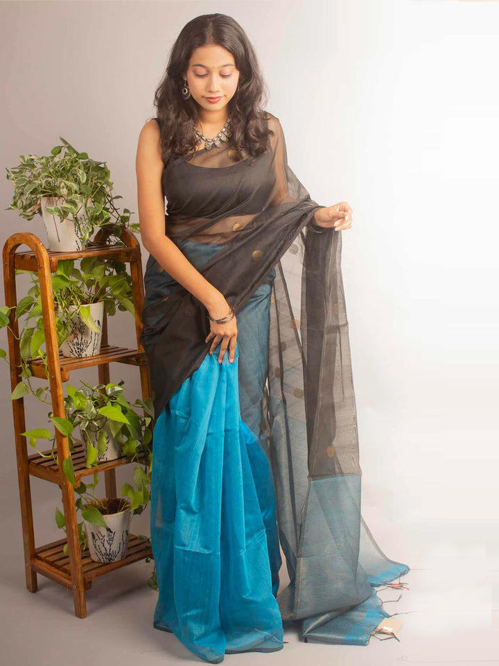 Ball Buti Matka Muslin Silk Saree - 12155 Saree AEVUM   