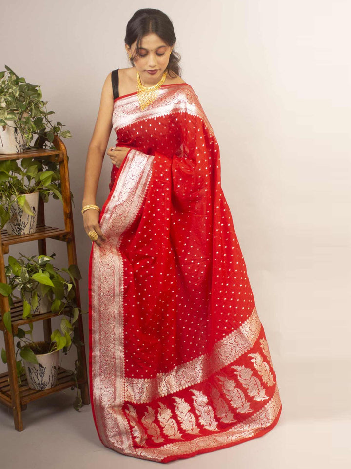 Soft Dupion Silk Banarasi Saree - 12202 Saree AEVUM   