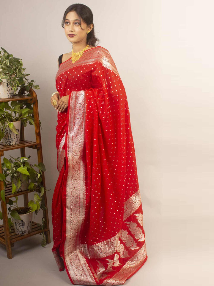 Soft Dupion Silk Banarasi Saree - 12202 Saree AEVUM   