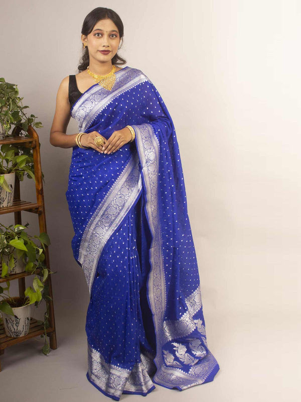 Soft Dupion Silk Banarasi Saree - 12206 Saree AEVUM