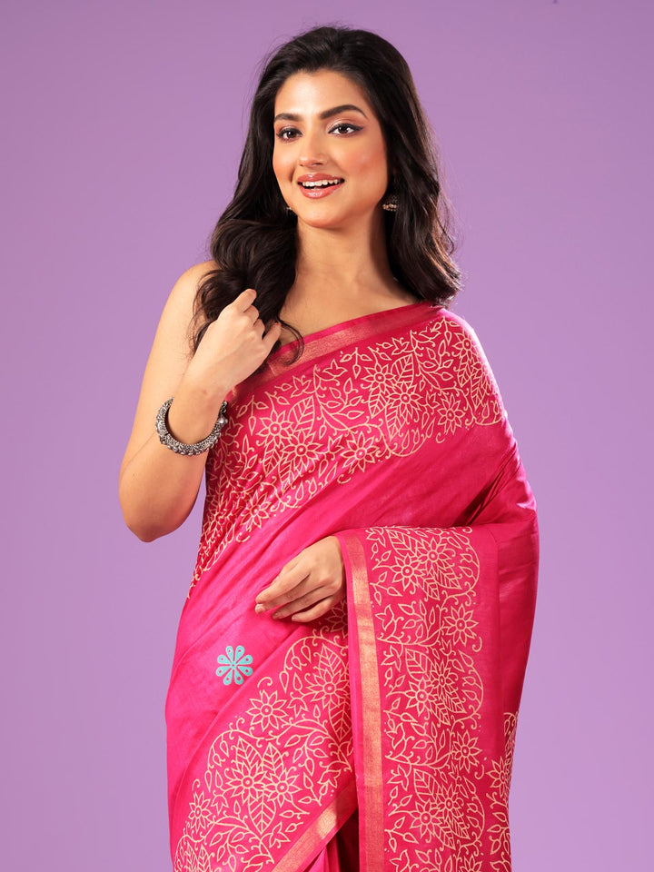 Katan Madhubani Silk Saree - 12691 Saree AEVUM