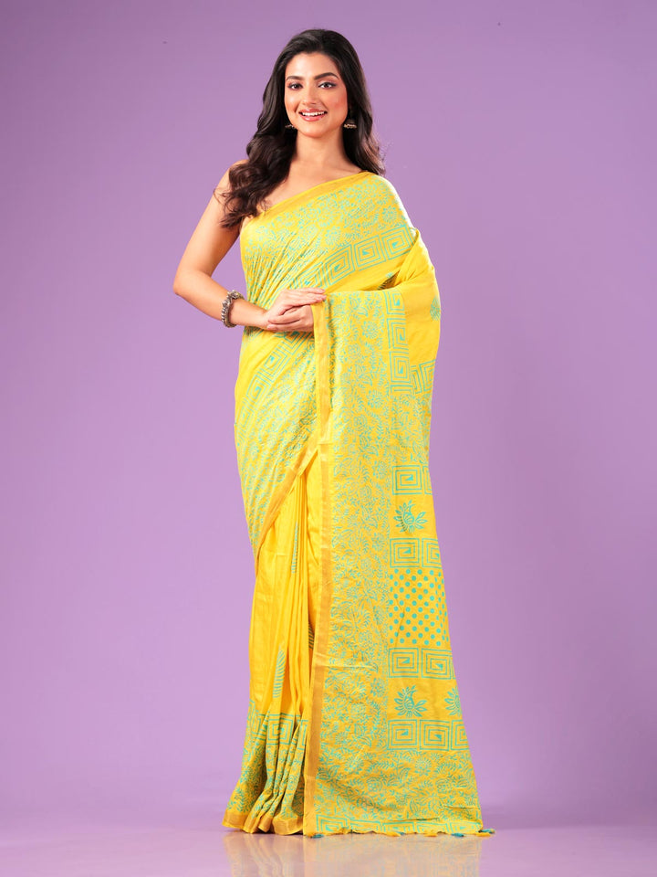 Katan Madhubani Silk Saree - 12695 Saree AEVUM