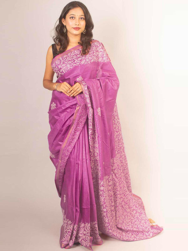 Katan Madhubani Silk Saree - 13969 Saree AEVUM   