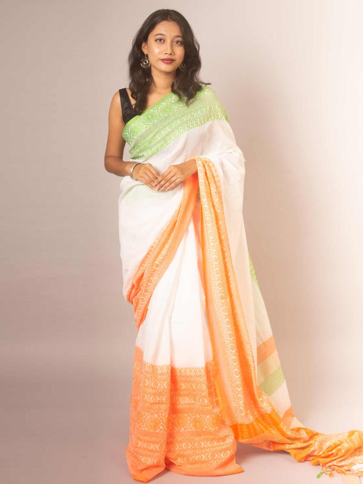 Begampuri Bengal Cotton Handloom Saree - 14358 Saree AEVUM