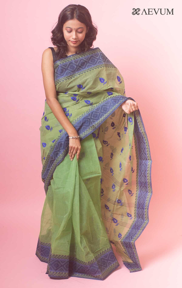 Bengal cotton Tant Saree with Embroidery - 1440 Saree Riya's Collection   