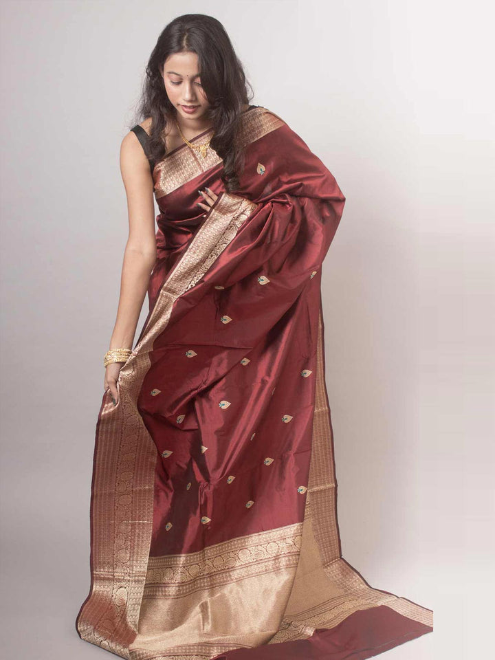 Banarasi Silk Saree with Silk Mark - 14777 Saree AEVUM 2   