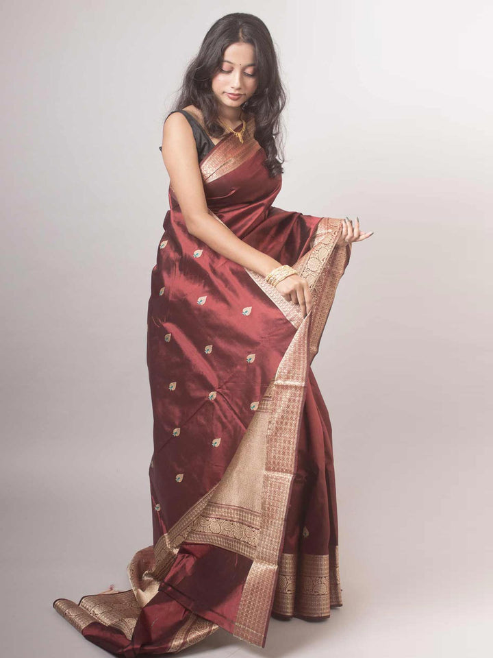 Banarasi Silk Saree with Silk Mark - 14777 Saree AEVUM 2   