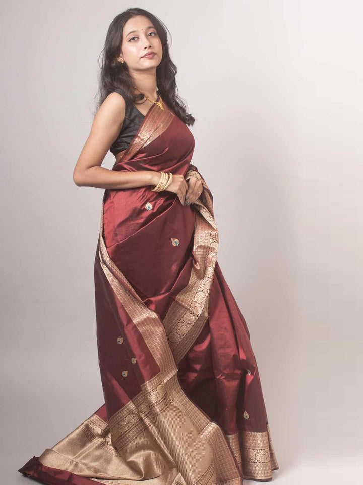 Banarasi Silk Saree with Silk Mark - 14777 Saree AEVUM 2   