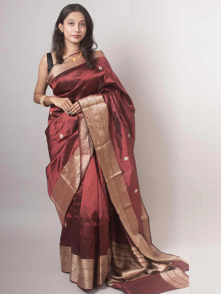 Banarasi Silk Saree with Silk Mark - 14777 Saree AEVUM 2   