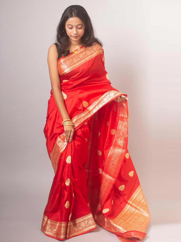 Banarasi Silk Saree with Silk Mark - 14780 Saree AEVUM   