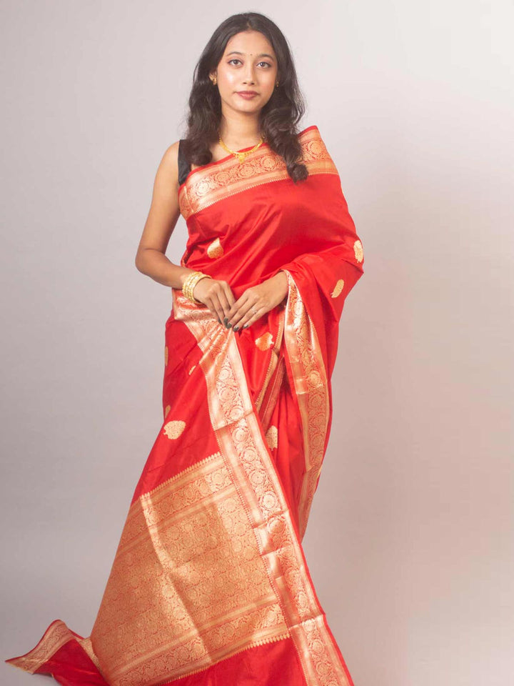 Banarasi Silk Saree with Silk Mark - 14780 Saree AEVUM   