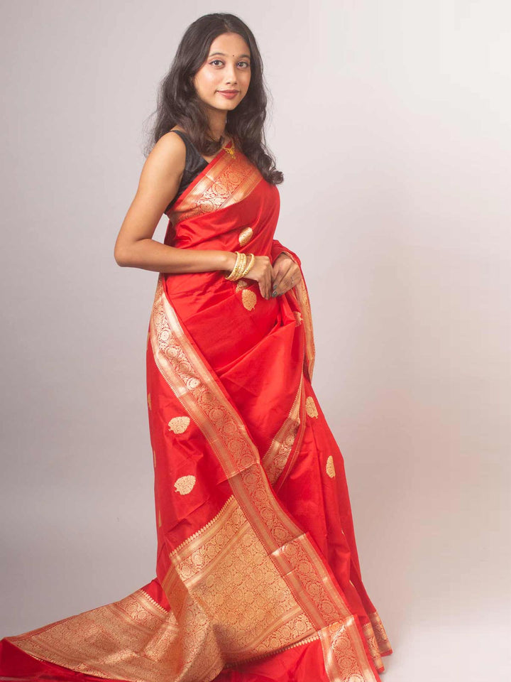 Banarasi Silk Saree with Silk Mark - 14780 Saree AEVUM   