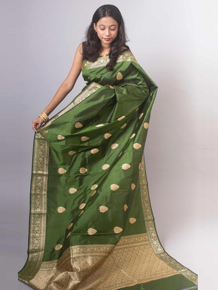 Banarasi Silk Saree with Silk Mark - 14781 Saree AEVUM   