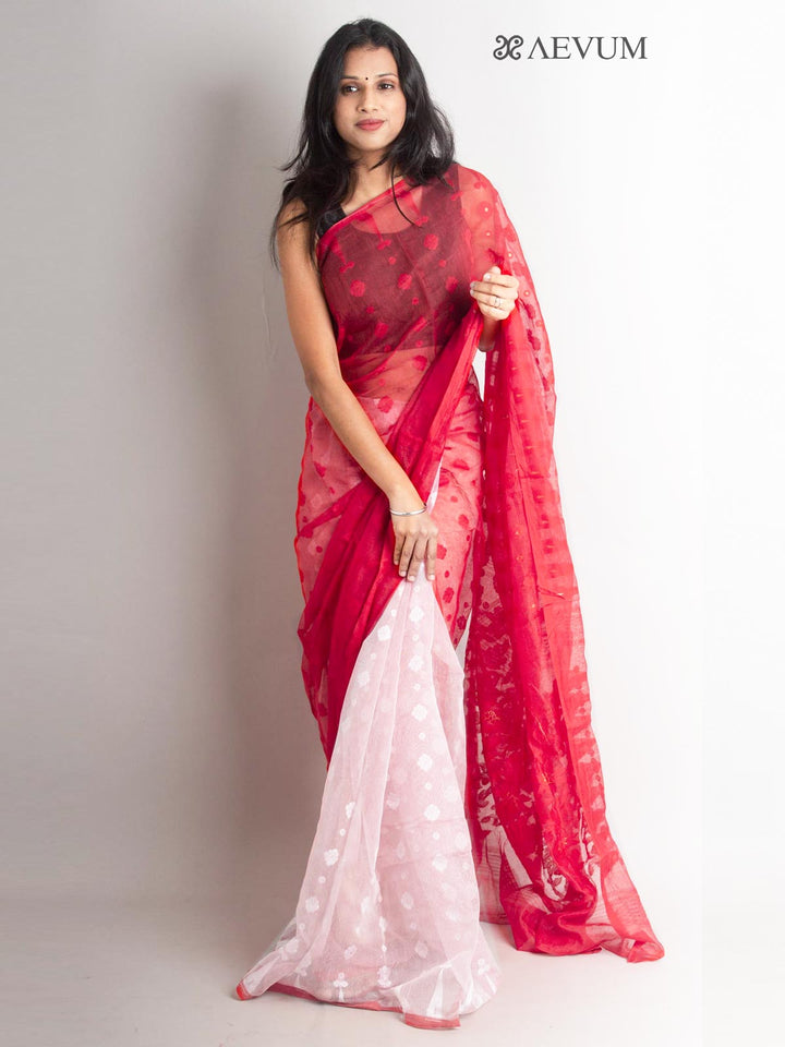 Phagun Bou Jamdani Saree without Blouse Piece - 1491 Saree AEVUM