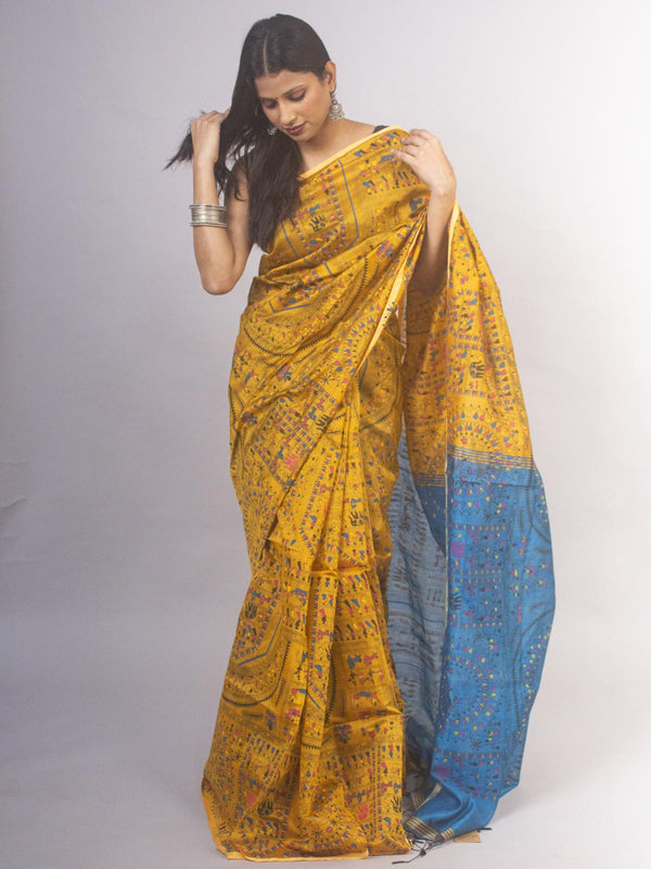 Bengal Cotton Silk Handloom Saree - 15008 Saree Anita   