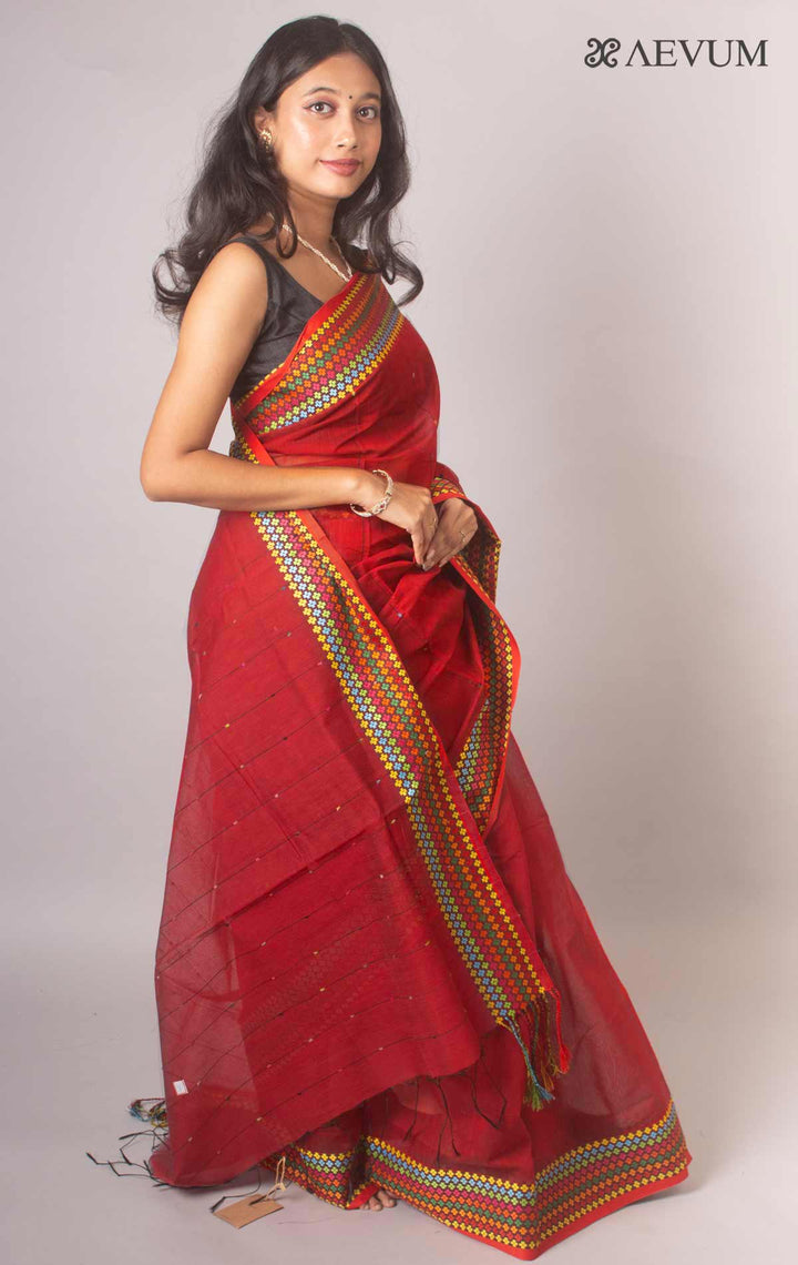 Bangladeshi Cotton Silk Handloom Saree - 16321 Saree AEVUM 2   